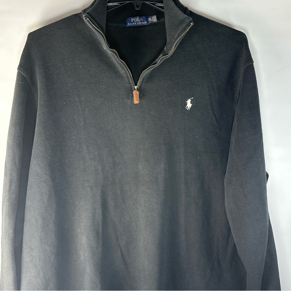 Ralph Lauren Black Zip Collar Sweater
